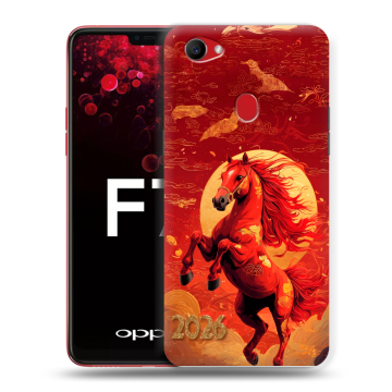 Пластиковый чехол на OPPO F7 с принтом Новый год