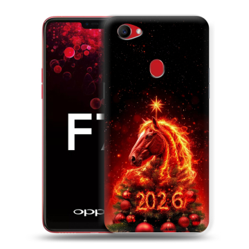 Пластиковый чехол на OPPO F7 с принтом Новый год