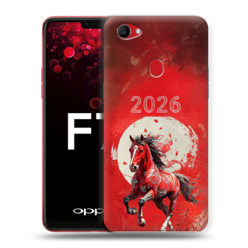Пластиковый чехол на OPPO F7 с принтом Новый год