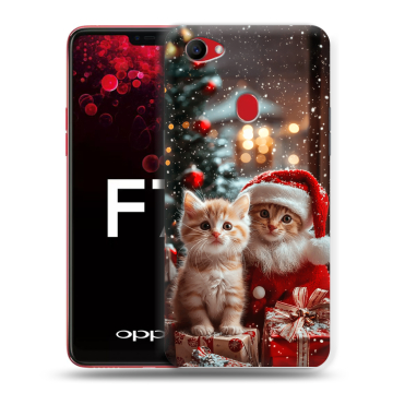 Пластиковый чехол на OPPO F7 с принтом Новый год
