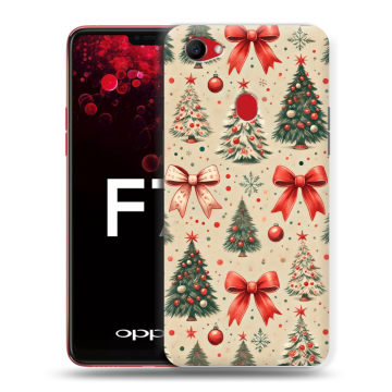 Пластиковый чехол на OPPO F7 с принтом Новый год