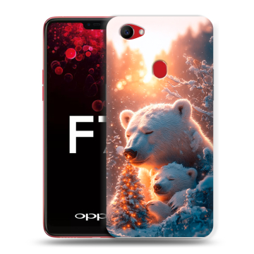 Пластиковый чехол на OPPO F7 с принтом Новый год