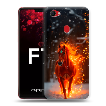 Пластиковый чехол на OPPO F7 с принтом Новый год
