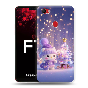 Пластиковый чехол на OPPO F7 с принтом Новый год