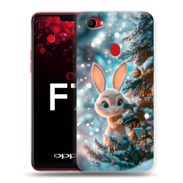 Пластиковый чехол на OPPO F7 с принтом Новый год