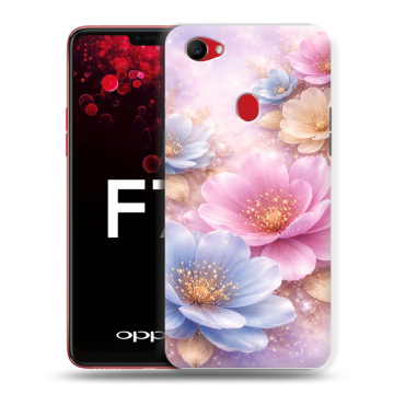 Пластиковый чехол на OPPO F7 с принтом женский