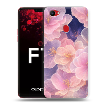 Пластиковый чехол на OPPO F7 с принтом женский