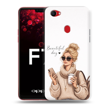 Пластиковый чехол на OPPO F7 с принтом женский Пластиковый чехол на OPPO F7 с принтом женский