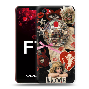Пластиковый чехол на OPPO F7 с принтом для девочек