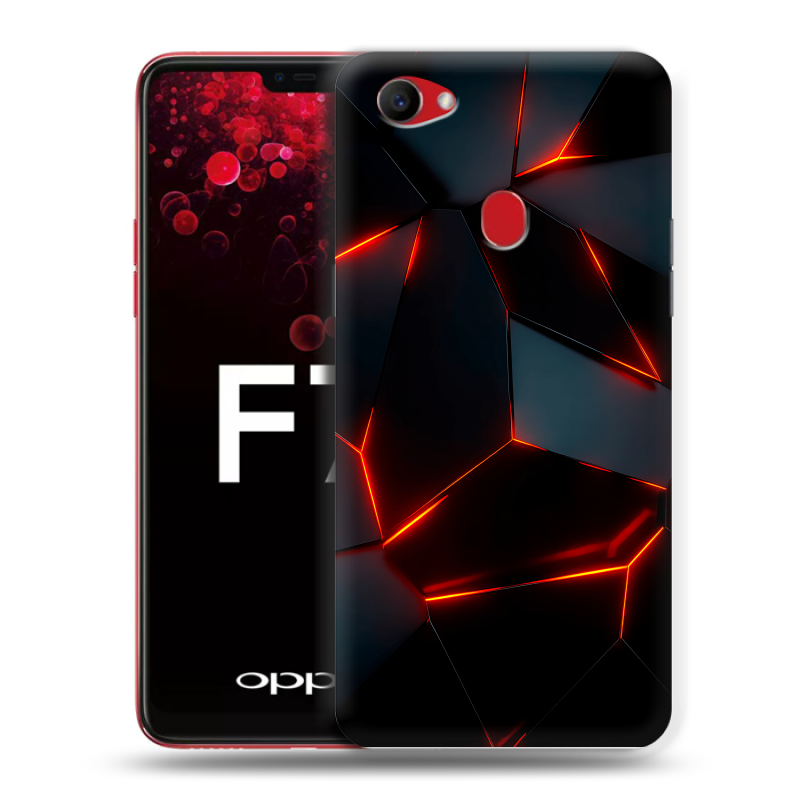 Пластиковый чехол на OPPO F7 с принтом Яркие абстракции Пластиковый чехол на OPPO F7 с принтом Яркие абстракции