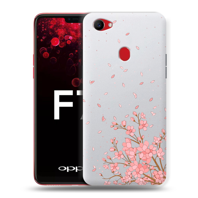Пластиковый чехол на OPPO F7 с принтом Ветка сакуры Пластиковый чехол на OPPO F7 с принтом Ветка сакуры