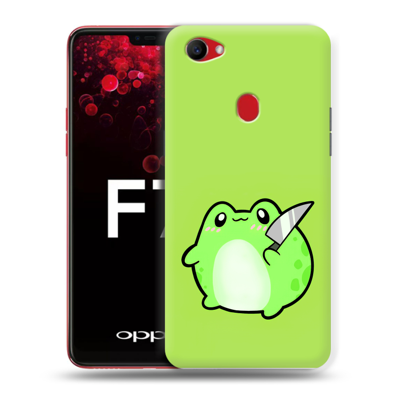 Пластиковый чехол на OPPO F7 с принтом Лягушенок Пластиковый чехол на OPPO F7 с принтом Лягушенок