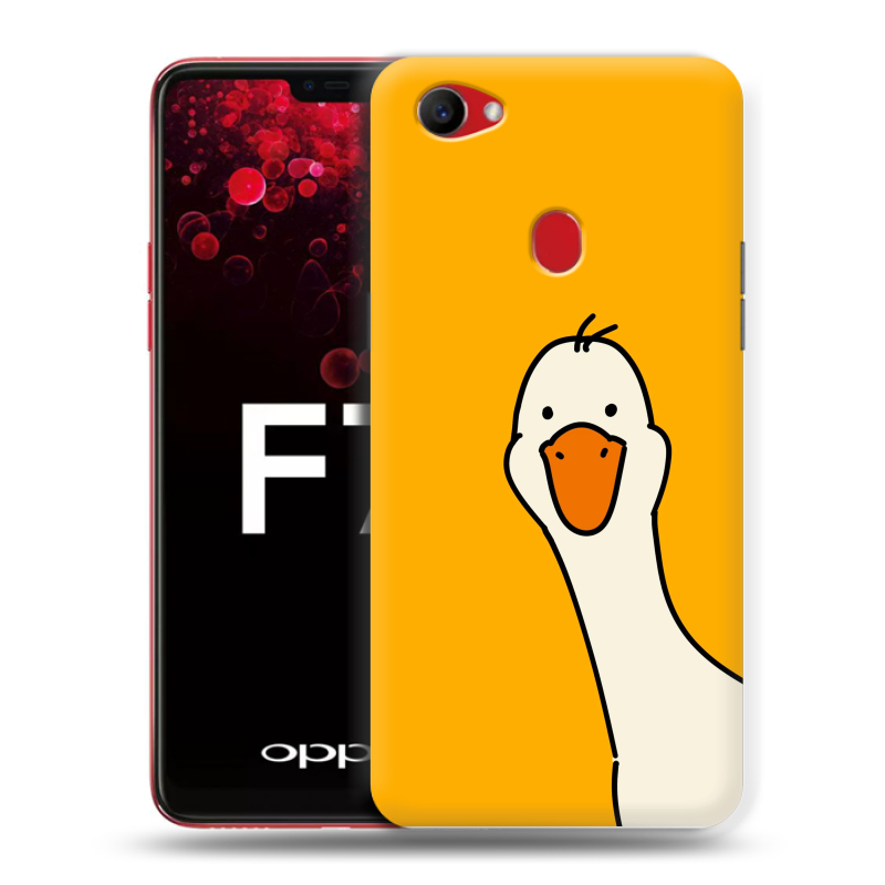 Пластиковый чехол на OPPO F7 с принтом Утка Пластиковый чехол на OPPO F7 с принтом Утка