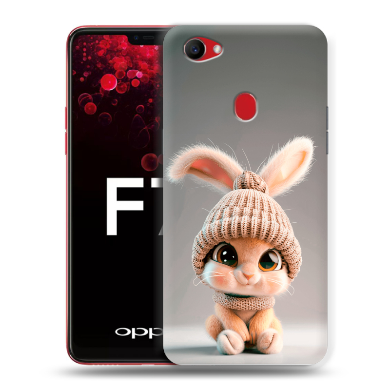 Пластиковый чехол на OPPO F7 с принтом Кролик Пластиковый чехол на OPPO F7 с принтом Кролик