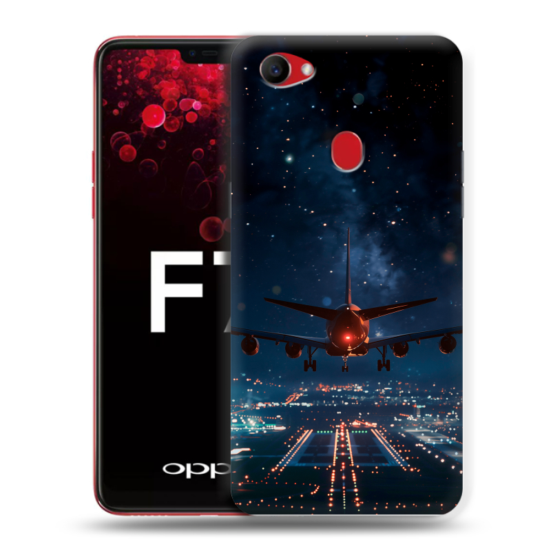 Пластиковый чехол на OPPO F7 с принтом самолет Пластиковый чехол на OPPO F7 с принтом самолет