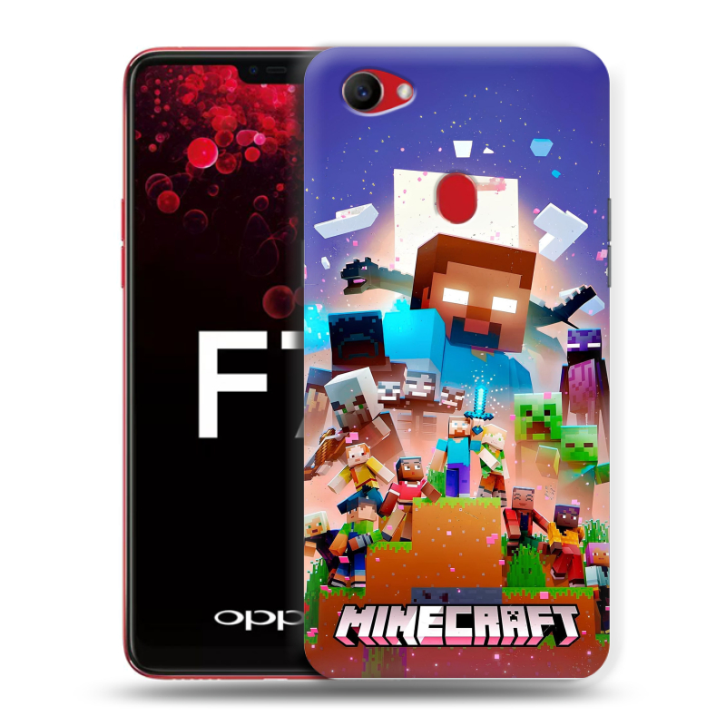 Пластиковый чехол на OPPO F7 с принтом Майнкрафт Minecraft Пластиковый чехол на OPPO F7 с принтом Майнкрафт Minecraft