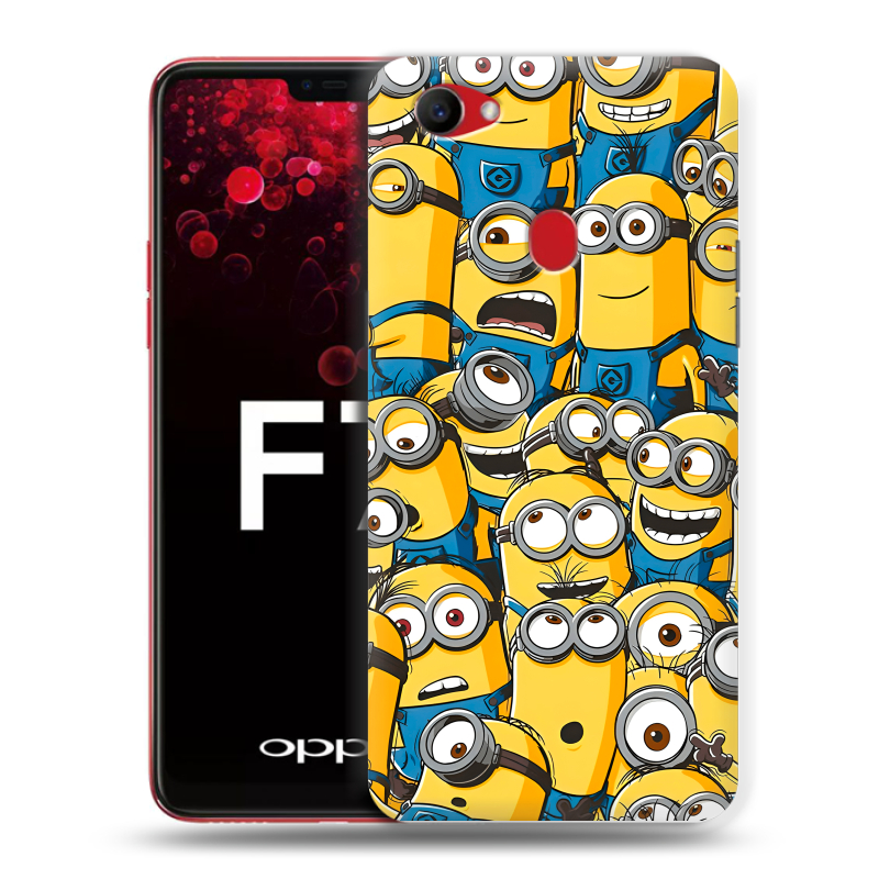 Пластиковый чехол на OPPO F7 с принтом Миньоны Пластиковый чехол на OPPO F7 с принтом Миньоны