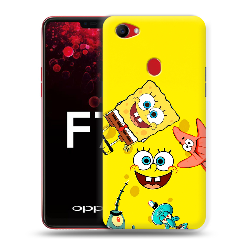 Пластиковый чехол на OPPO F7 с принтом Спанч боб Спанчбоб Пластиковый чехол на OPPO F7 с принтом Спанч боб Спанчбоб