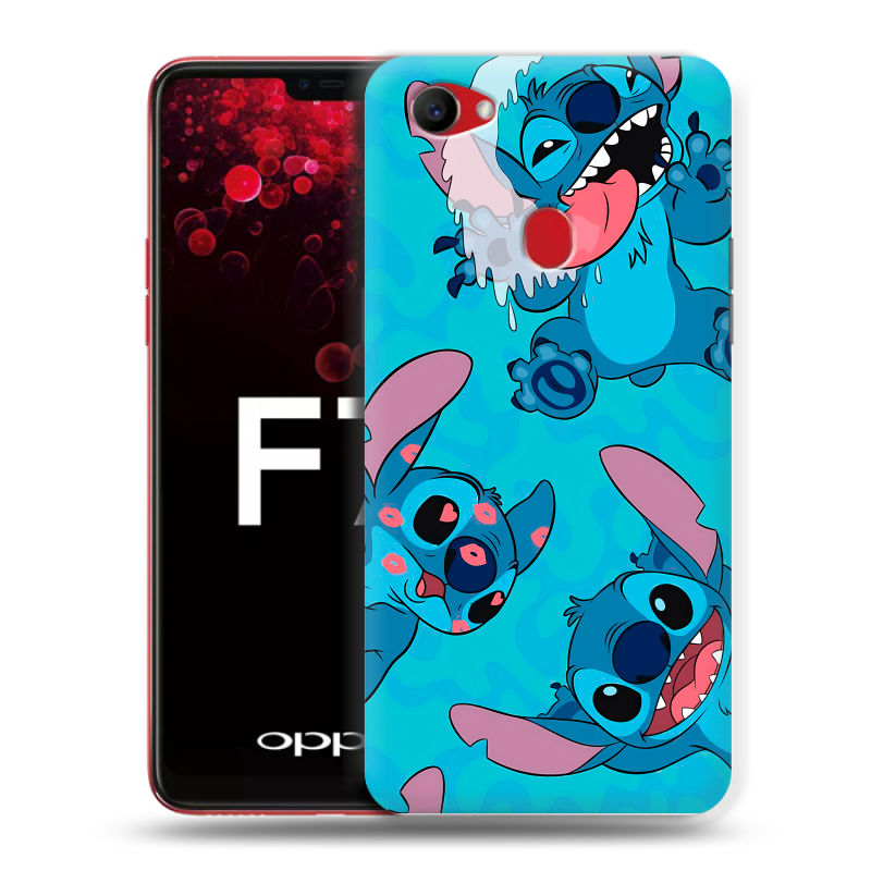 Пластиковый чехол на OPPO F7 с принтом Лило и Стич Пластиковый чехол на OPPO F7 с принтом Лило и Стич