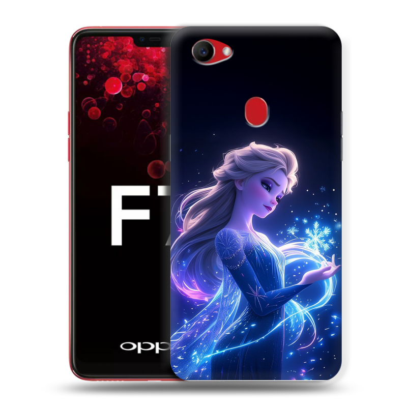 Пластиковый чехол на OPPO F7 с принтом Холодное сердце Frozen Пластиковый чехол на OPPO F7 с принтом Холодное сердце Frozen