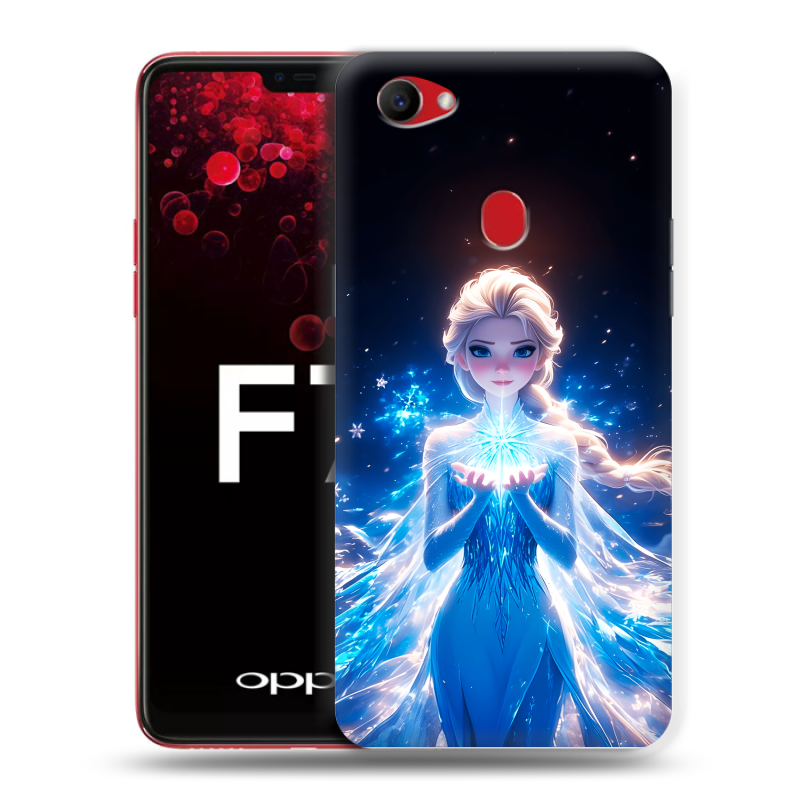Пластиковый чехол на OPPO F7 с принтом Холодное сердце Frozen Пластиковый чехол на OPPO F7 с принтом Холодное сердце Frozen