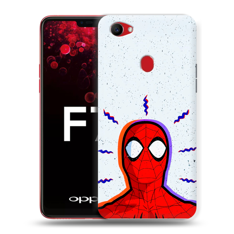 Пластиковый чехол на OPPO F7 с принтом Spiderman Человек паук Пластиковый чехол на OPPO F7 с принтом Spiderman Человек паук