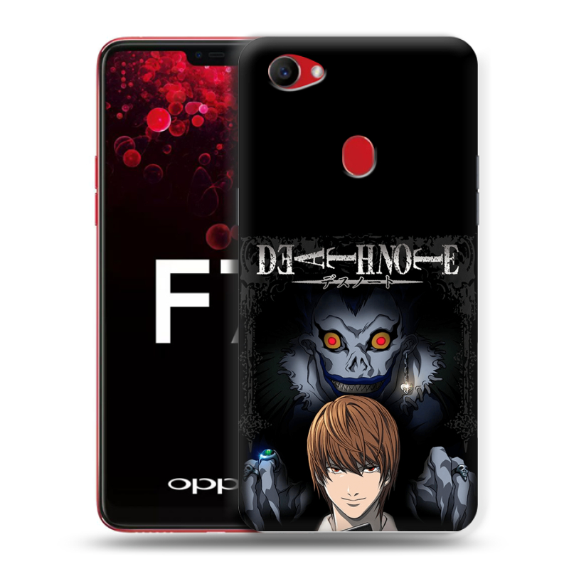 Пластиковый чехол на OPPO F7 с принтом Death note Тетрадь смерти Пластиковый чехол на OPPO F7 с принтом Death note Тетрадь смерти