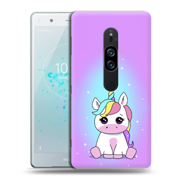 Пластиковый чехол на Sony Xperia XZ2 Premium с принтом Единорог