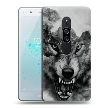 Пластиковый чехол на Sony Xperia XZ2 Premium с принтом Волк