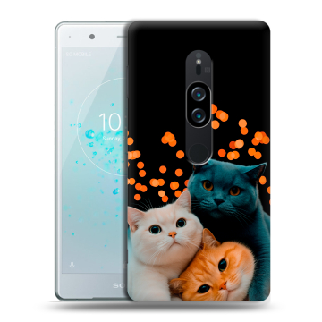 Пластиковый чехол на Sony Xperia XZ2 Premium с принтом Кошки