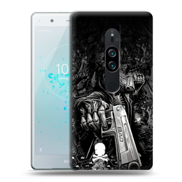 Пластиковый чехол на Sony Xperia XZ2 Premium с принтом Скелет Пластиковый чехол на Sony Xperia XZ2 Premium с принтом Скелет