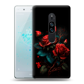 Пластиковый чехол на Sony Xperia XZ2 Premium с принтом Розы красные