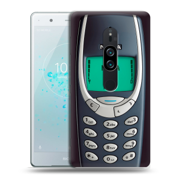 Пластиковый чехол на Sony Xperia XZ2 Premium с принтом Старый телефон Пластиковый чехол на Sony Xperia XZ2 Premium с принтом Старый телефон