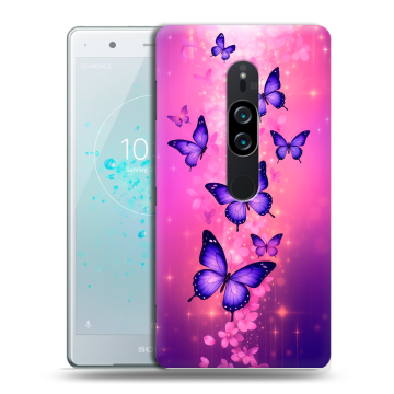 Пластиковый чехол на Sony Xperia XZ2 Premium с принтом Бабочки