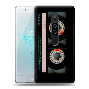 Пластиковый чехол на Sony Xperia XZ2 Premium с принтом Кассета