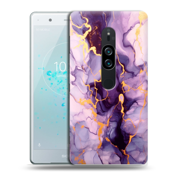 Пластиковый чехол на Sony Xperia XZ2 Premium с принтом Мрамор