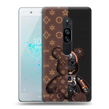 Пластиковый чехол на Sony Xperia XZ2 Premium с принтом Луи робот