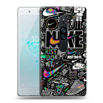 Пластиковый чехол на Sony Xperia XZ2 Premium с принтом Найк Пластиковый чехол на Sony Xperia XZ2 Premium с принтом Найк