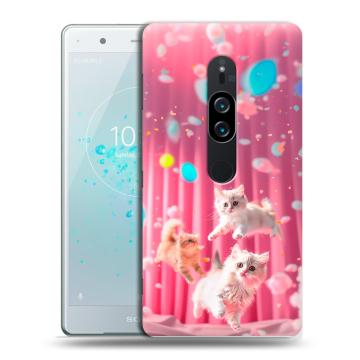 Пластиковый чехол на Sony Xperia XZ2 Premium с принтом милые котики