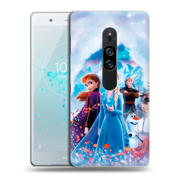 Пластиковый чехол на Sony Xperia XZ2 Premium с принтом Холодное сердце Frozen