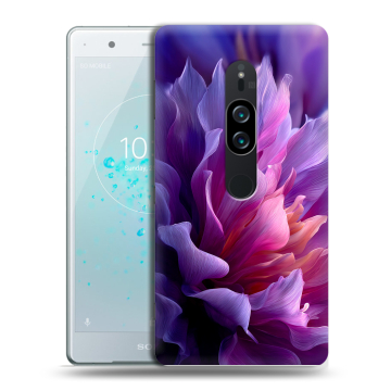 Пластиковый чехол на Sony Xperia XZ2 Premium с принтом женский цветы