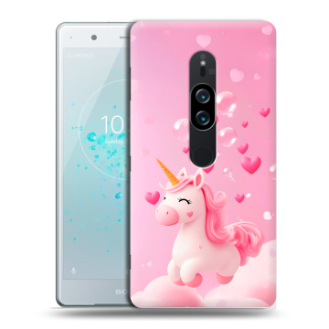Пластиковый чехол на Sony Xperia XZ2 Premium с принтом Единорог