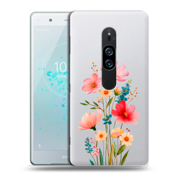 Пластиковый чехол на Sony Xperia XZ2 Premium с принтом Цветы Пластиковый чехол на Sony Xperia XZ2 Premium с принтом Цветы