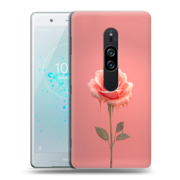 Пластиковый чехол на Sony Xperia XZ2 Premium с принтом Розовая роза Пластиковый чехол на Sony Xperia XZ2 Premium с принтом Розовая роза