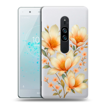 Пластиковый чехол на Sony Xperia XZ2 Premium с принтом Цветы Пластиковый чехол на Sony Xperia XZ2 Premium с принтом Цветы