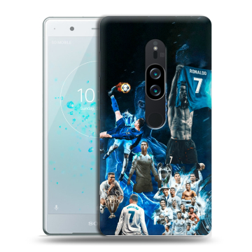 Пластиковый чехол на Sony Xperia XZ2 Premium с принтом Реал Роналдо Пластиковый чехол на Sony Xperia XZ2 Premium с принтом Реал Роналдо