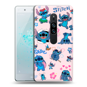 Пластиковый чехол на Sony Xperia XZ2 Premium с принтом Лило и Стич