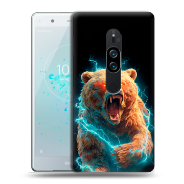 Пластиковый чехол на Sony Xperia XZ2 Premium с принтом Медведь Пластиковый чехол на Sony Xperia XZ2 Premium с принтом Медведь
