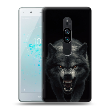 Пластиковый чехол на Sony Xperia XZ2 Premium с принтом Волк
