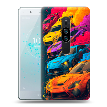 Пластиковый чехол на Sony Xperia XZ2 Premium с принтом Тачки Пластиковый чехол на Sony Xperia XZ2 Premium с принтом Тачки